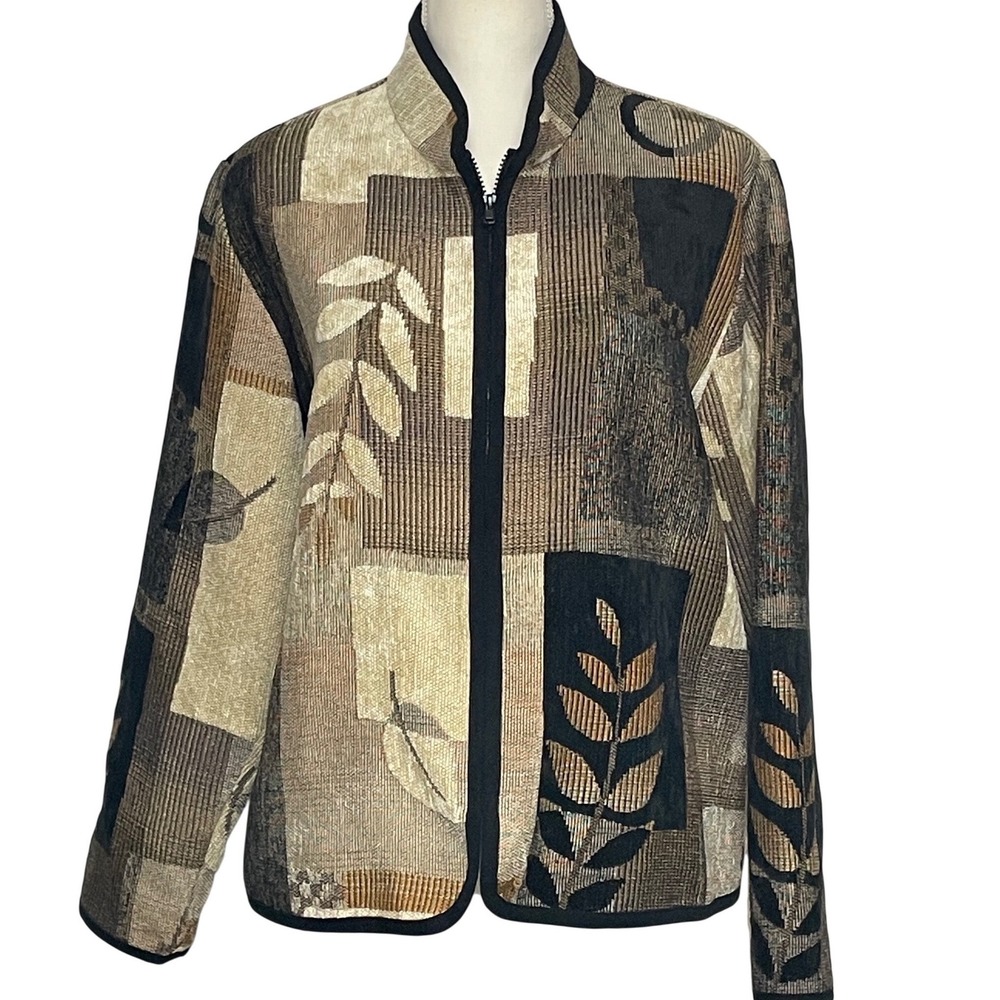 Coldwater‎ Creek Leaf Tapestry Jacket Women's XL